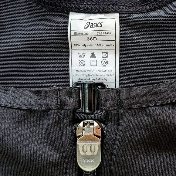 Asics Womens Black Lock Front Zip Sports Bra, Size Medium 36D - Picture 3 of 13